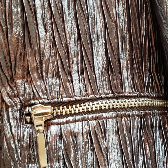 Chico’s Crinkle Shine Open Front Jacket, Long sleeved Shimmery, Size 1, NWT - Picture 6 of 9